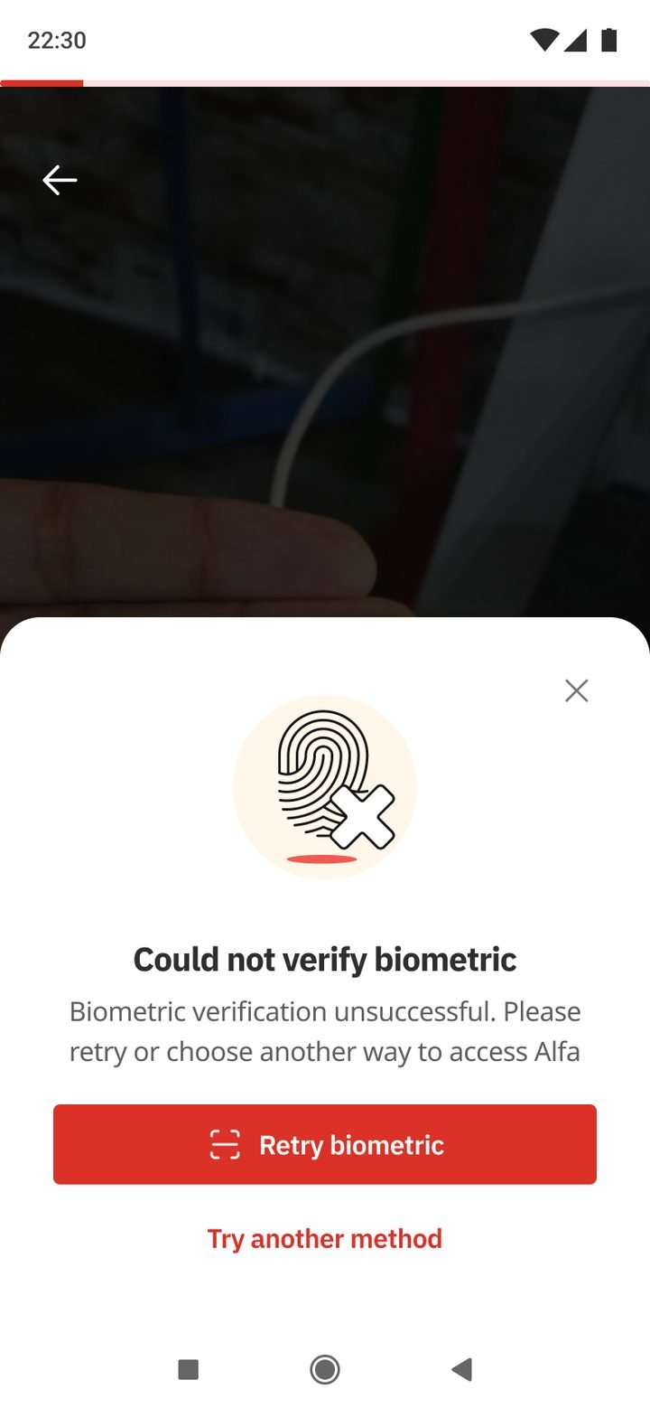 Fingerprint not matched