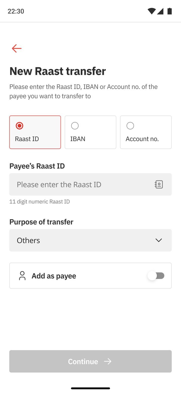 New Raast transfer