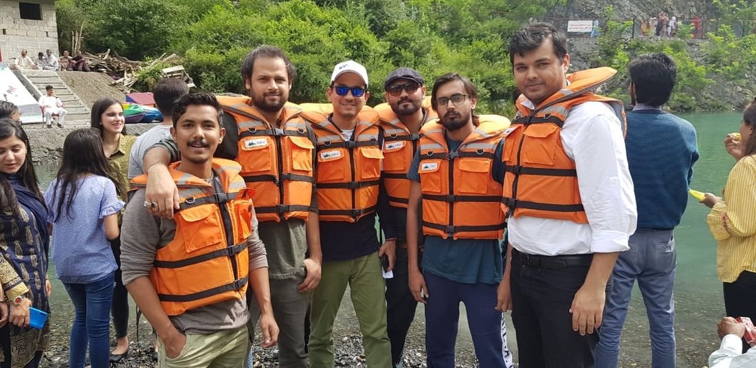 Rafting day, life jackets on