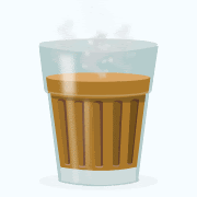 A steaming cup of chai