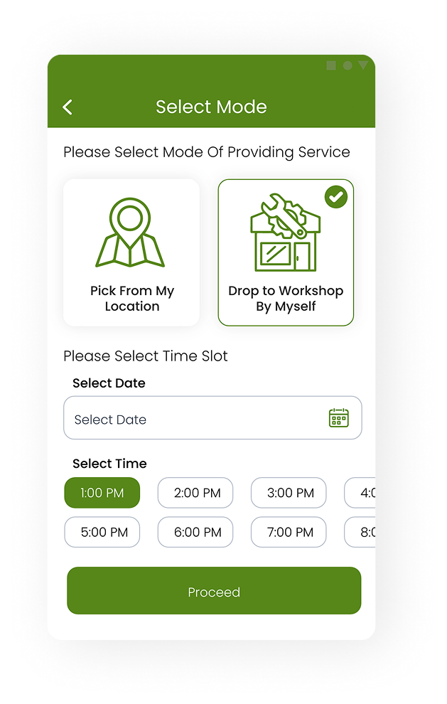 Pick a time slot