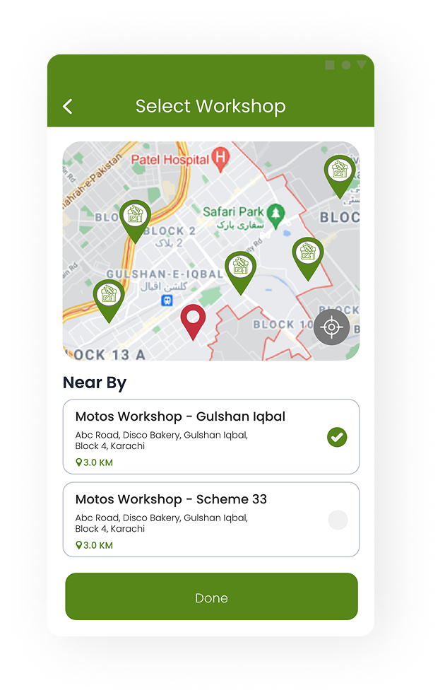 Nearby workshops